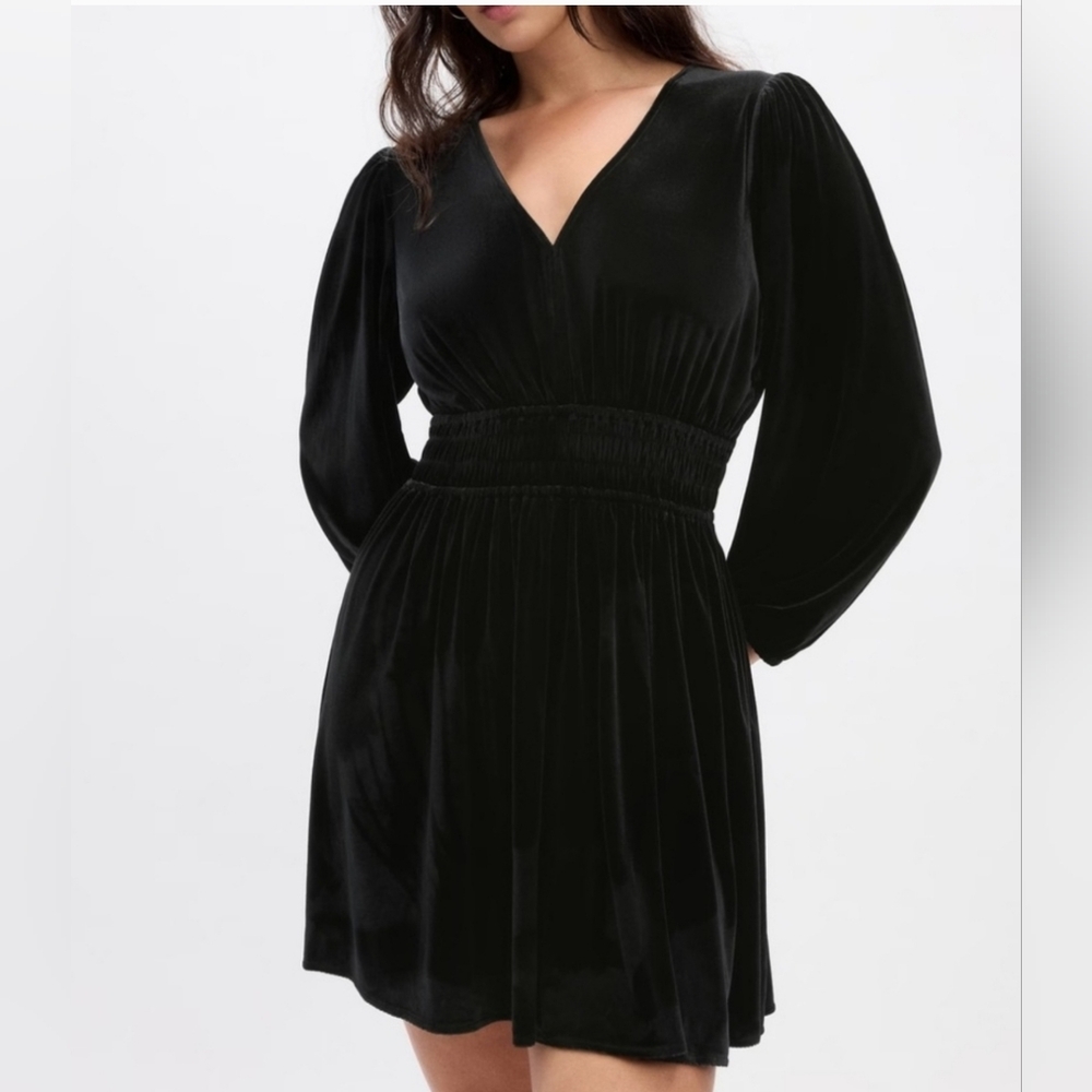 GAP VELOUR Smocked Mini DRESS